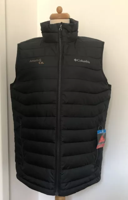 Columbia Omni - Tasche da uomo con cerniera tampone termico nero e argento con cerniera taglia L