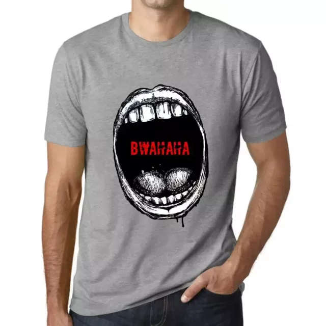 ULTRABASIC Homme Tee-Shirt Les Expressions De La Bouche Bwahaha Mouth