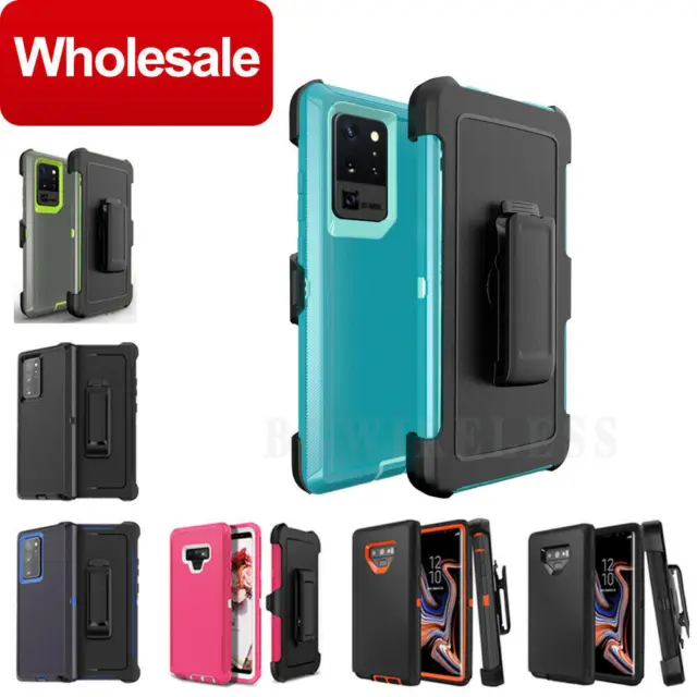 Lot For Samsung Note 9/N10/N20 Proof Shockproof Rugged Case Cover + Belt Clip