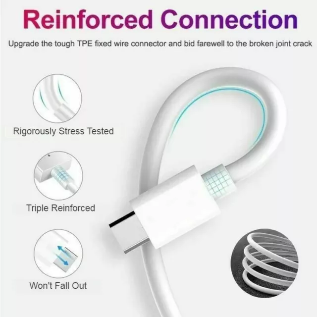 USB-C to USB C Type-C Fast Charging Data SYNC Charger lot Cable Cord 3/6FT LONG 3