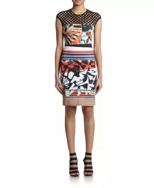 NWT CLOVER CANYON  Ink Strokes neoprene bodycon sleeveless dress size S - $315 3