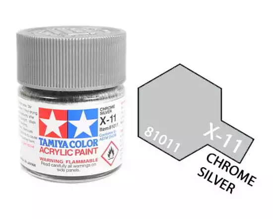 Tamiya Acrylic X-11 Chrome Silver - 23ml