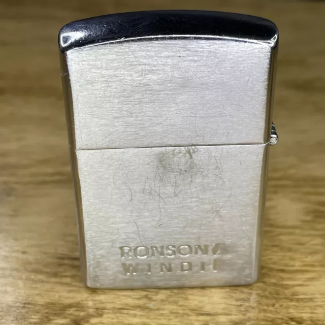 Vintage Ronson Wind II Cigarette Lighter Zippo China Strikes Needs Fuel