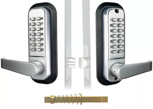 JOUNJIP Mechanical Keyless Combination Lever Handle Door Lock No Batteries