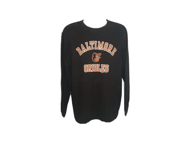 Stitches MLB Baltimore Orioles Men's Black Thermal Long Sleeve Shirt Size LG