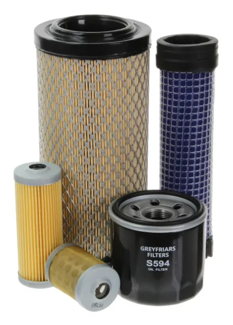 Filter Kit to fit Takeuchi TB216 with Yanmar 3TN70 Engine Oil Fuel Air Filters