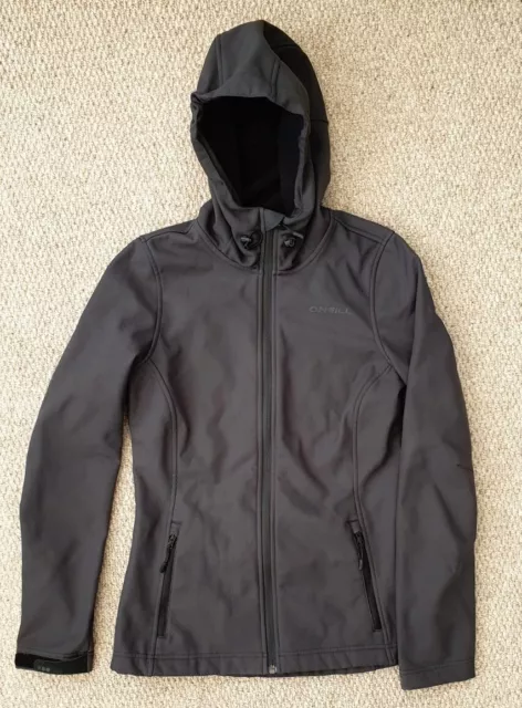 O'Neill Jacket Women's Small ~ Softshell Water Resistant Active Black Hooded