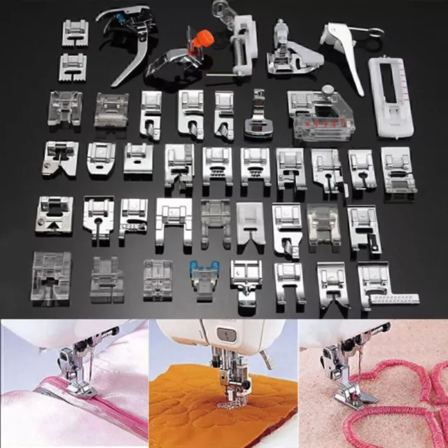 42x Sewing Machine Foot Feet Presser Snap Set Kit For Singer/Brother/Butterfly~ 3