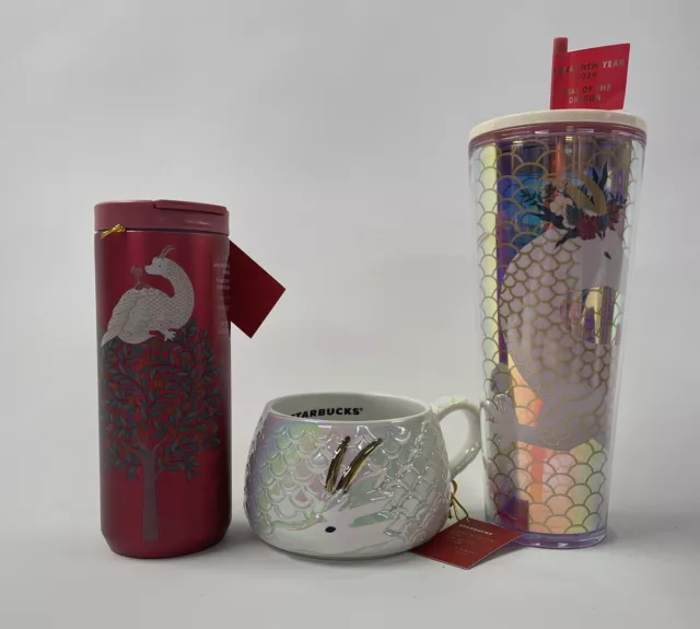 STARBUCKS 2024 LUNAR New Year of the Dragon Full Set 12oz 14oz 24oz