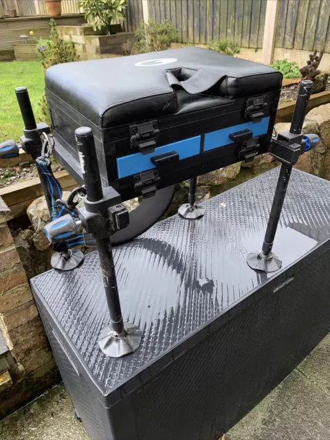 Garbolino Fishing Seat Box Small Canal Box Adjustable Legs