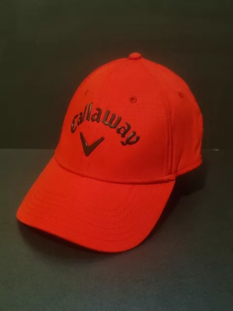 Callaway Red Black Golf Strapback Adjustable Baseball Cap Hat VGC