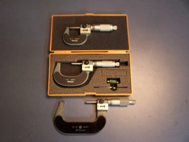 Mitutoyo Digital Micrometer set O-1'' 1-2'' 2-3''
