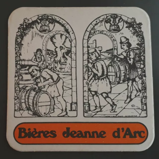 Sous-bock. Ancien Bières Jeanne d'Arc. Brasserie de Lorraine.