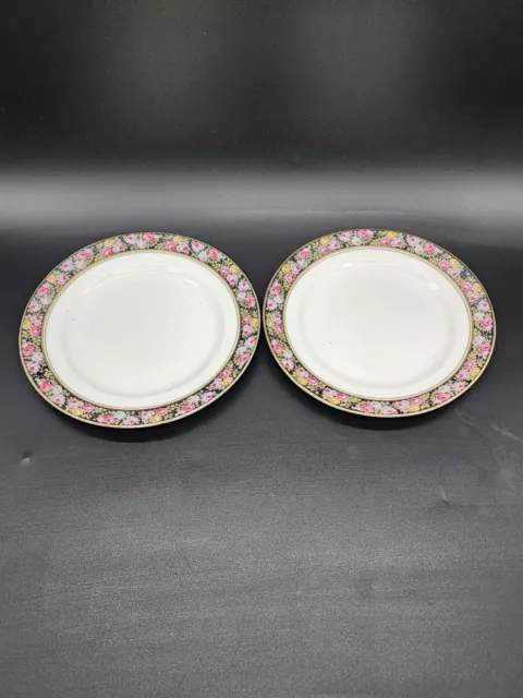 Vintage Grafton Pompadour Side Plate Set Of 2 Bone China Floral England