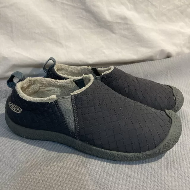 Keen Womens Size 8.5 Cush Howser Shoes Slip On Gray Quilted Lined Comfort