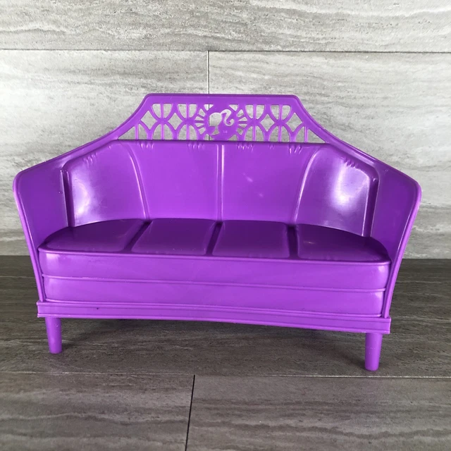 Barbie 2 Story Beach House Purple Couch Bench (Mattel W3155) Preowned