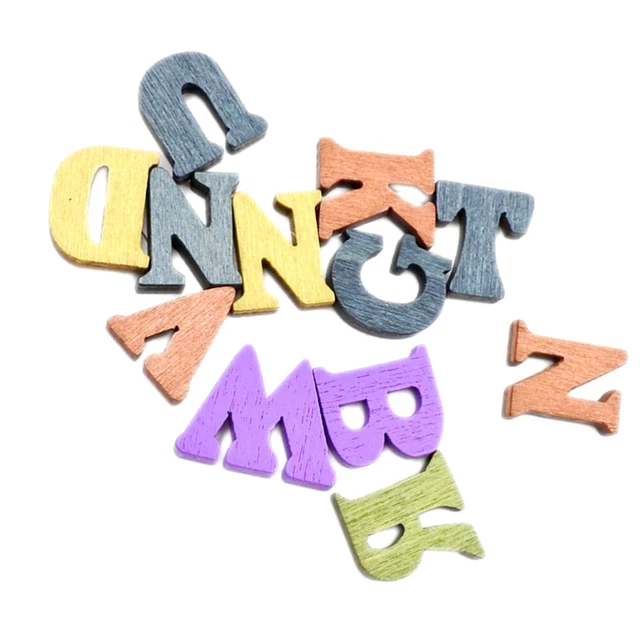 2 confezioni lettere tinte legno legni gioielli per bambini fai da te per bambini