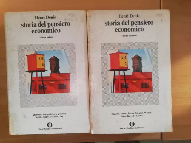 Storia del pensiero economico, due volumi, Henri Denis, 1977 Mondadori