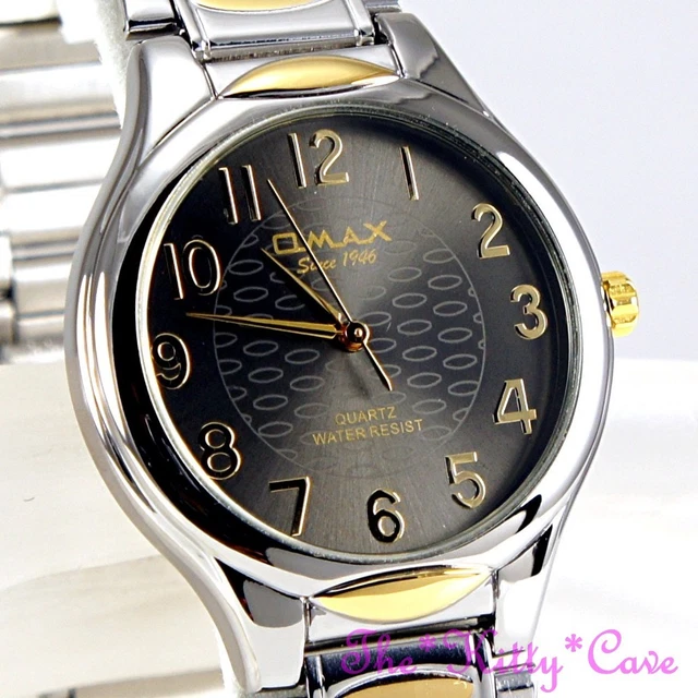 MONTRE HABILL E CHIC suisse OMAX argent et or acier l gante