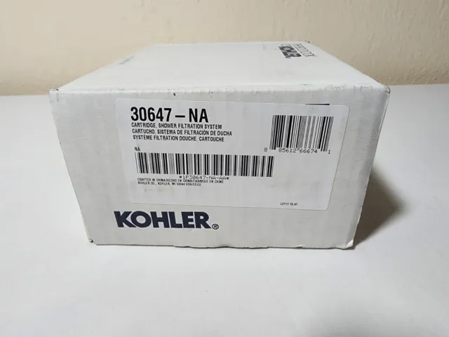 Cartucho de filtro de agua de repuesto para sistema de filtración de ducha KOHLER 30647-NA de 2 piezas