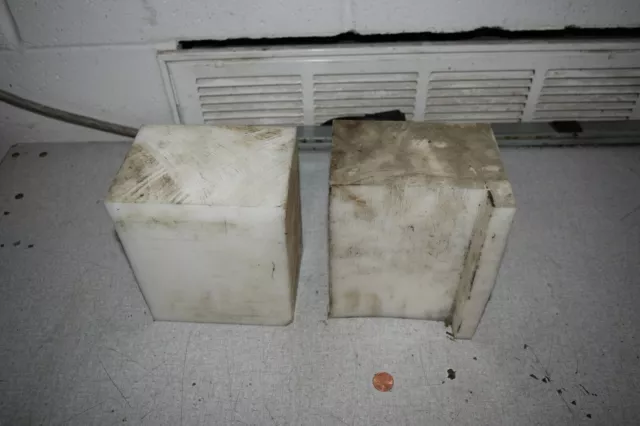 White Nylon Plastic Block Bar Stock Lot of 2