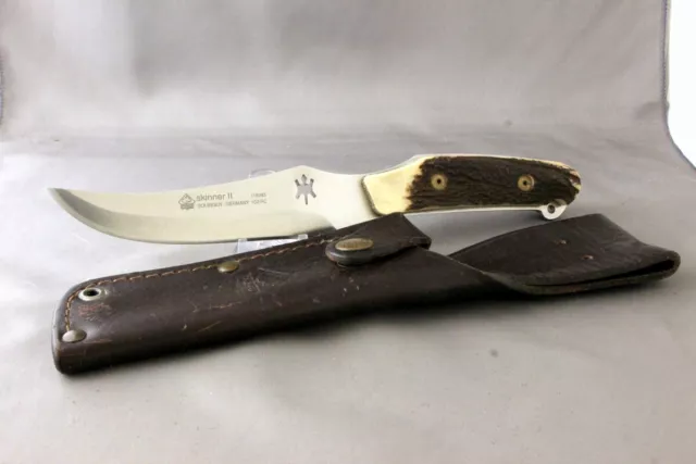 PUMA SKINNER II 118393 with Original Leather Sheath, 1993, Stag Handles