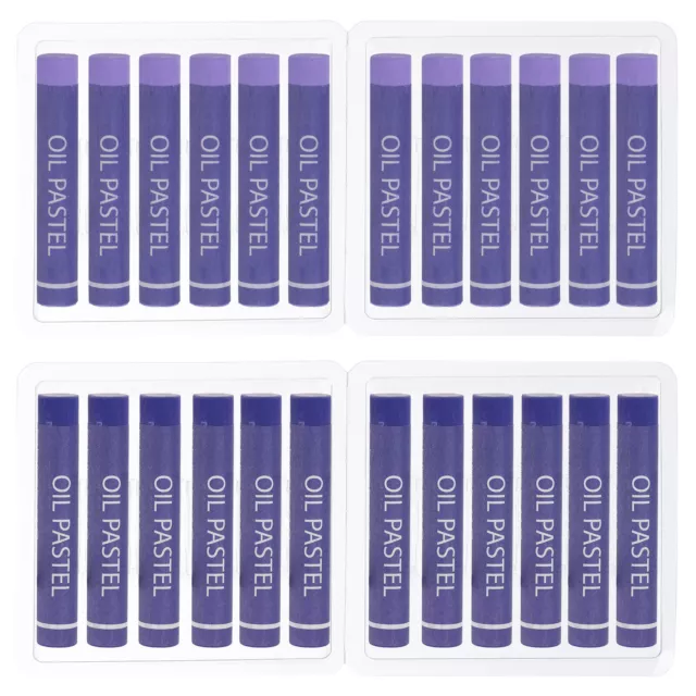 Light Purple, Violet Oil Pastels, 24Pcs Soft Oil Crayons Creamy Pastels Stick