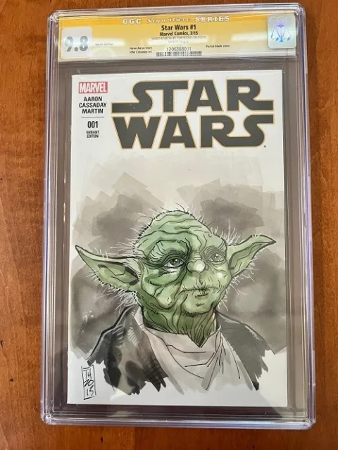 Star Wars #1 Yoda - Shelby Tom Hodges Sketch Cover 9/15- One Of A Kind - 9.8 New