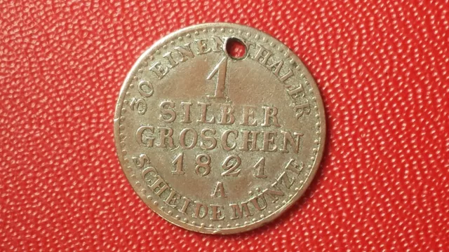 1 Silbergroschen 1821 A - Allemagne PRUSSE - KM# 410