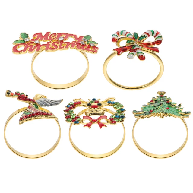 5pcs decorativi tovaglioli a fibbie tovaglioli porta tovaglioli decorazioni