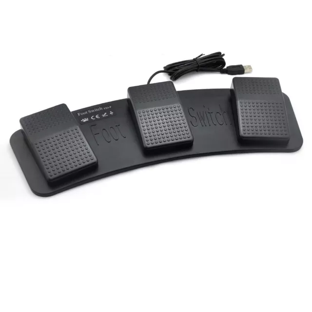 USB Triple Foot Switch Pedal Control PC Computer Game Keyboard Mouse