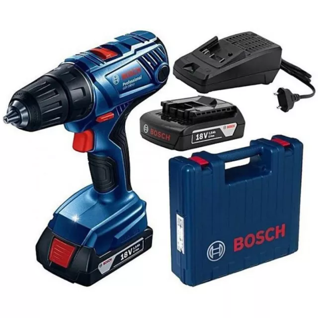 Bosch GSB 180 LI Trapano avvitatore 18V con percussione con 2x 2ah Batteria