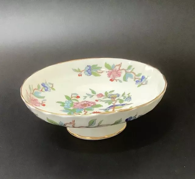 Pretty Vintage Aynsley Pembroke Fine Bone China footed candy dish display bowl