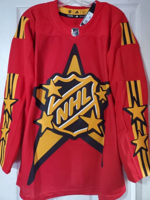 2024 ALL STAR size 50 Medium Red Team Hughes Division Adidas NHL Hockey Jersey