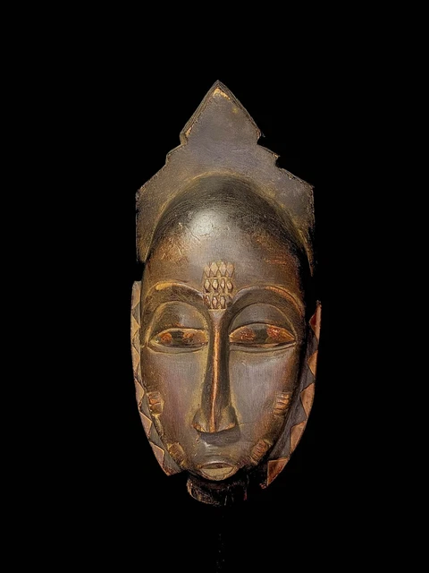 carved wood tribal mask african Carved wooden art masks  Portrait Face Mask-5275