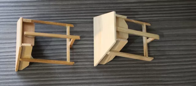 Kleines handgefertigtes japanisches Hina Puppe Tischset aus Holz nur Möbeldisplay 3