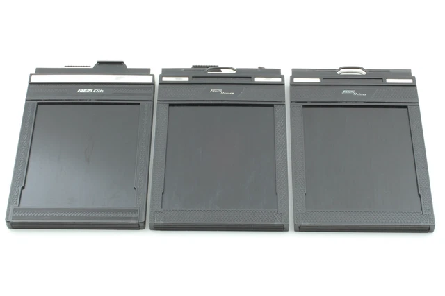 [Near MINT] Lot of 3 Fidelity Elite Deluxe 4x5 Cut Film Holder From JAPAN