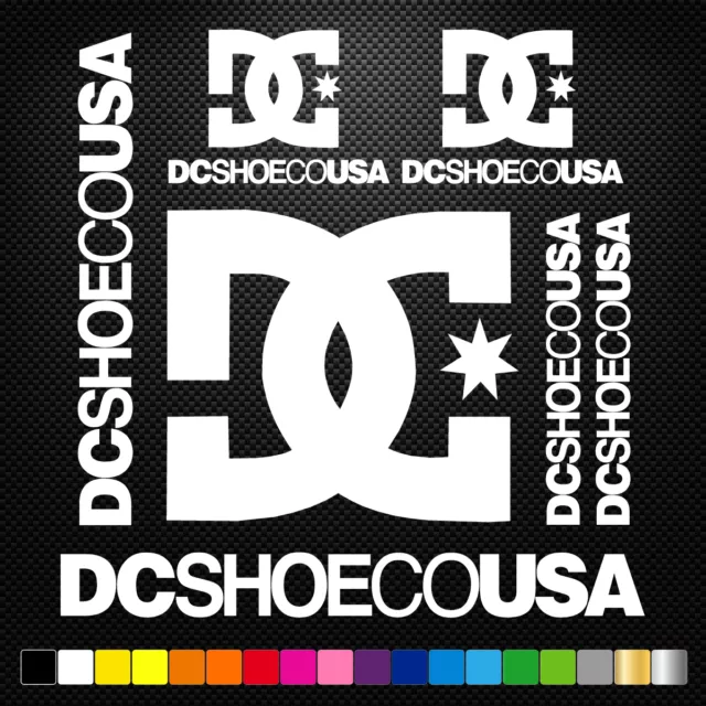 FITS 9x DC SHOES Stickers Sheet Motorcycle Sponsors Auto Tuning Quality