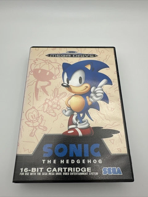 SEGA MEGA DRIVE Sonic The Hedgehog Video Game 1991 Cartridge, Case ...
