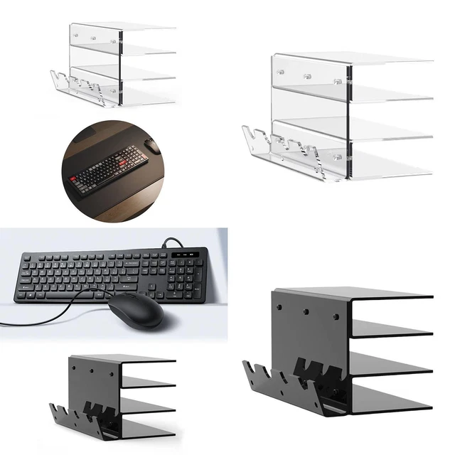 Support De Clavier Réglable Pour Chaise Avec Tapis De Souris - Inclut Ventilateur USB Et Support Réglable En Hauteur (42-60 Cm) - Pour Bureau, Gaming, Maison