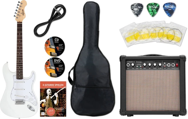 Shaman STX-100W E-Gitarre Starter Set ST 3 Single Coil Tremolo Zubehör Amp Weiß