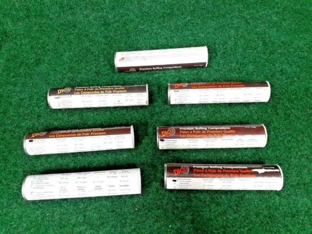 Buffing Compound  - 7 various 3.5oz DICO Tubes - See pictures.