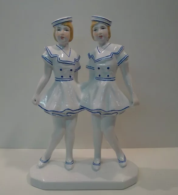 Statue Figurine Marin Marine Fille Style Art Deco Style Art Nouveau Porcelaine