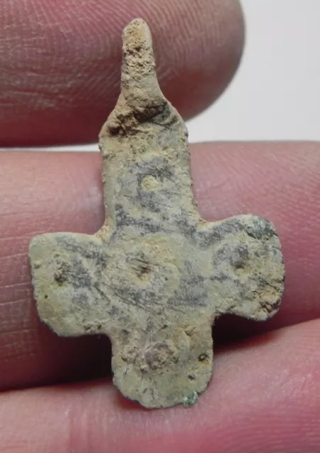 Zurqieh - Ancient Jordan. Byzantine Bronze Cross . 600 - 800 A.d