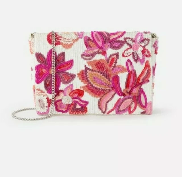 Monsoon Accessorize Floral Sequin Clutch Bag Bnwt