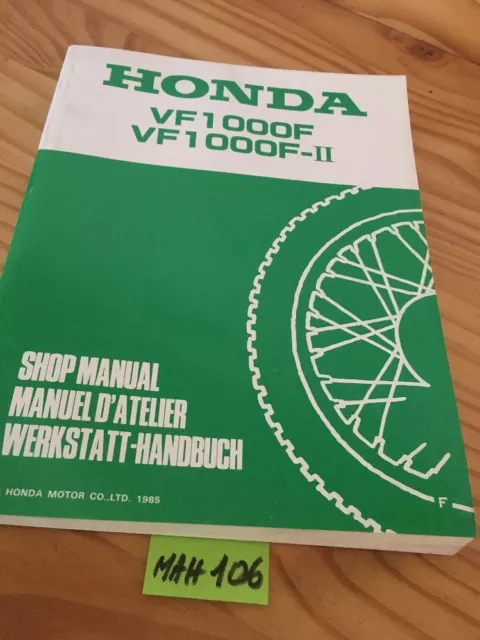 Honda VF1000F VF1000FII VFF 1000 F F2 revue technique moto manuel atelier