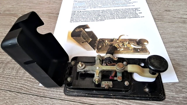 Rbm Key RARE VINTAGE MILITARY Telegraph Key Morse RBM Radio Station Russian WW2 ...