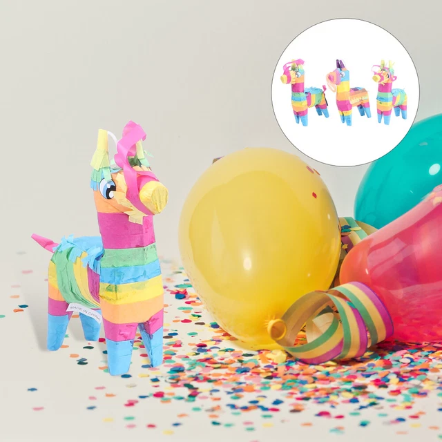 3 piezas Esse Pinata Arco Iris Mexicano Burro Cinco de Mayo Pinata Fiesta para
