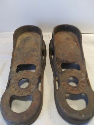 Vintage Pair of Billard “Iron Boots” Cast Iron Weighted  Fitness Shoes