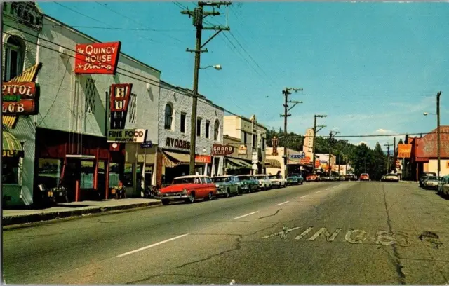 1960'S. Quincy, Ca. Street View. Quincy House Dining. Postcard Fx18